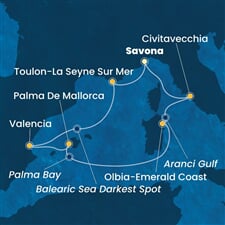 Costa Pacifica - Itálie, Francie, Španělsko (ze Savony)