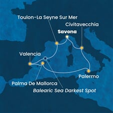 Costa Pacifica - Itálie, Francie, Španělsko (ze Savony)