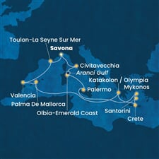 Costa Pacifica - Itálie, Francie, Španělsko, Řecko (ze Savony)