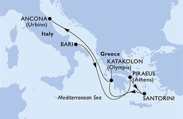 MSC Lirica - Itálie, Řecko (Bari)