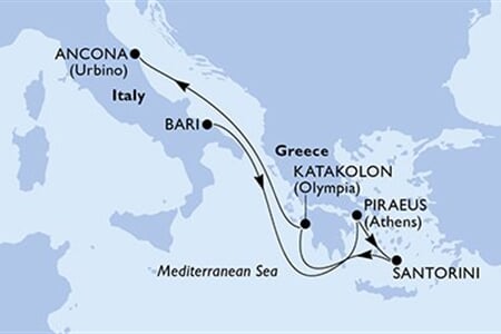 MSC Lirica - Itálie, Řecko (Bari)