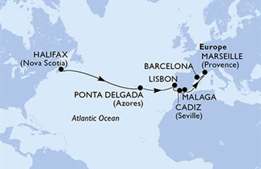 MSC Meraviglia - Kanada, Portugalsko, Španělsko, Francie (Halifax)
