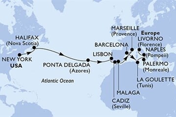 MSC Meraviglia - USA, Kanada, Portugalsko, Španělsko, Francie, ... (z New Yorku)