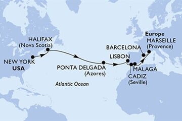 MSC Meraviglia - USA, Kanada, Portugalsko, Španělsko, Francie (z New Yorku)