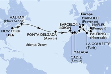 MSC Meraviglia - USA, Kanada, Portugalsko, Španělsko, Francie, ... (z New Yorku)