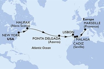 MSC Meraviglia - USA, Kanada, Portugalsko, Španělsko, Francie (z New Yorku)