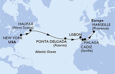 MSC Meraviglia - USA, Kanada, Portugalsko, Španělsko, Francie (z New Yorku)