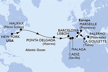 MSC Meraviglia - USA, Kanada, Portugalsko, Španělsko, Francie, ... (z New Yorku)