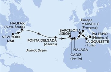 MSC Meraviglia - USA, Kanada, Portugalsko, Španělsko, Francie, ... (z New Yorku)