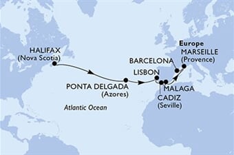 MSC Meraviglia - Kanada, Portugalsko, Španělsko, Francie (Halifax)