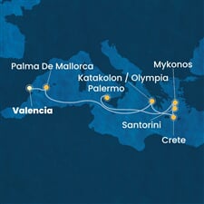 Costa Pacifica - Španělsko, Řecko, Itálie (Valencie)