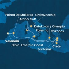 Costa Pacifica - Španělsko, Řecko, Itálie (Valencie)