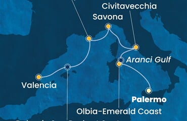 Costa Pacifica - Itálie, Francie, Španělsko (Palermo)