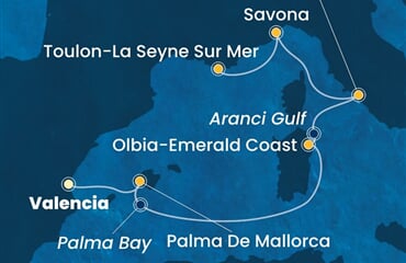 Costa Pacifica - Španělsko, Itálie, Francie (Valencie)