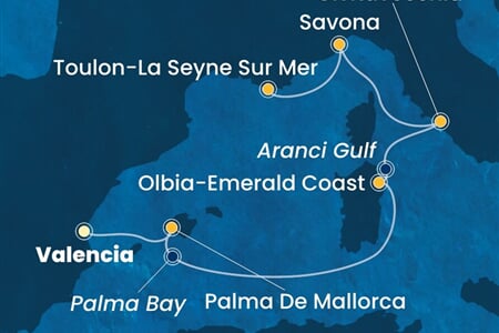 Costa Pacifica - Španělsko, Itálie, Francie (Valencie)