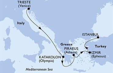 MSC Fantasia - Itálie, Řecko, Turecko (z Terstu)