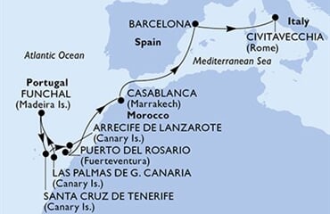 MSC Musica - Španělsko, Portugalsko, Maroko, Itálie (Las Palmas)