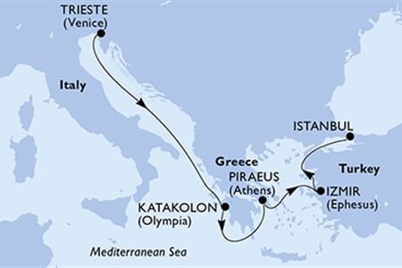 MSC FANTASIA - Itálie, Řecko, Turecko (z Terstu)