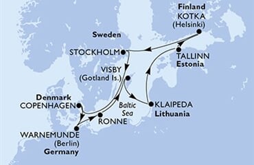 MSC Magnifica - Dánsko, Německo, Švédsko, Litva, Estonsko, ... (z Kodaně)