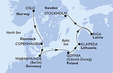 MSC Magnifica - Norsko, Dánsko, Německo, Polsko, Litva, ... (Oslo)