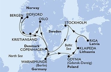 MSC Magnifica - Dánsko, Německo, Polsko, Litva, Lotyšsko, ... (z Kodaně)
