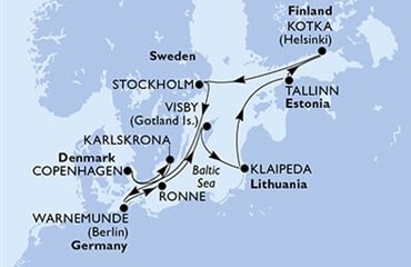 MSC Magnifica - Německo, Dánsko, Švédsko, Litva, Estonsko, ... (Warnemünde)