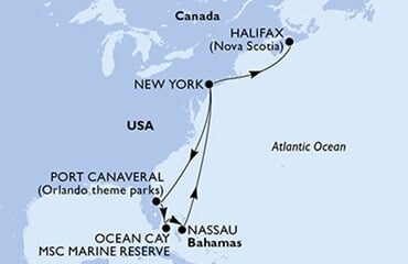 MSC Meraviglia - USA, Bahamy, Kanada (z New Yorku)