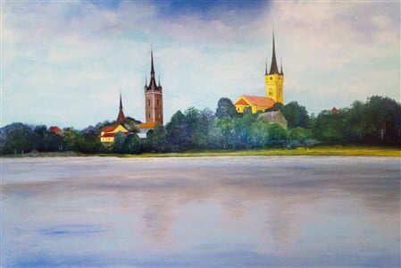 Čáslav, 60x90 cm, olej, Vlasta Polívková