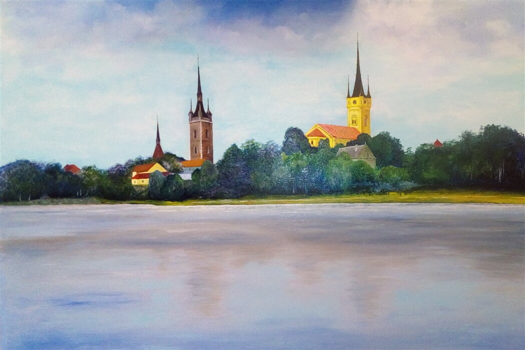 Čáslav, 60x90 cm, olej, Vlasta Polívková