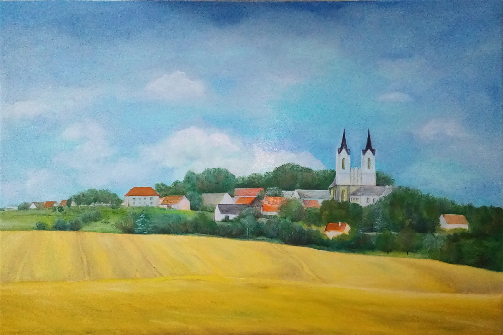 Vlasta Polívková: Řepín, 60 × 90 cm
