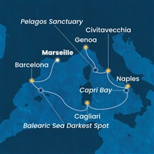 Costa Smeralda - Francie, Španělsko, Itálie (z Marseille)