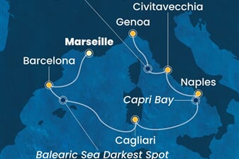 Costa Smeralda - Francie, Španělsko, Itálie (z Marseille)