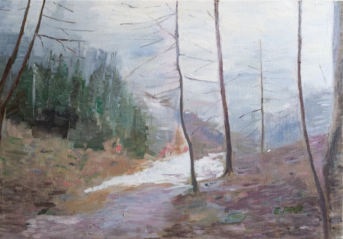 10 Quarry in the fog, 45 x 65 , 2019