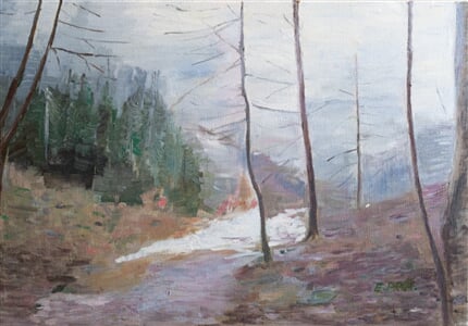 10 Quarry in the fog, 45 x 65 , 2019