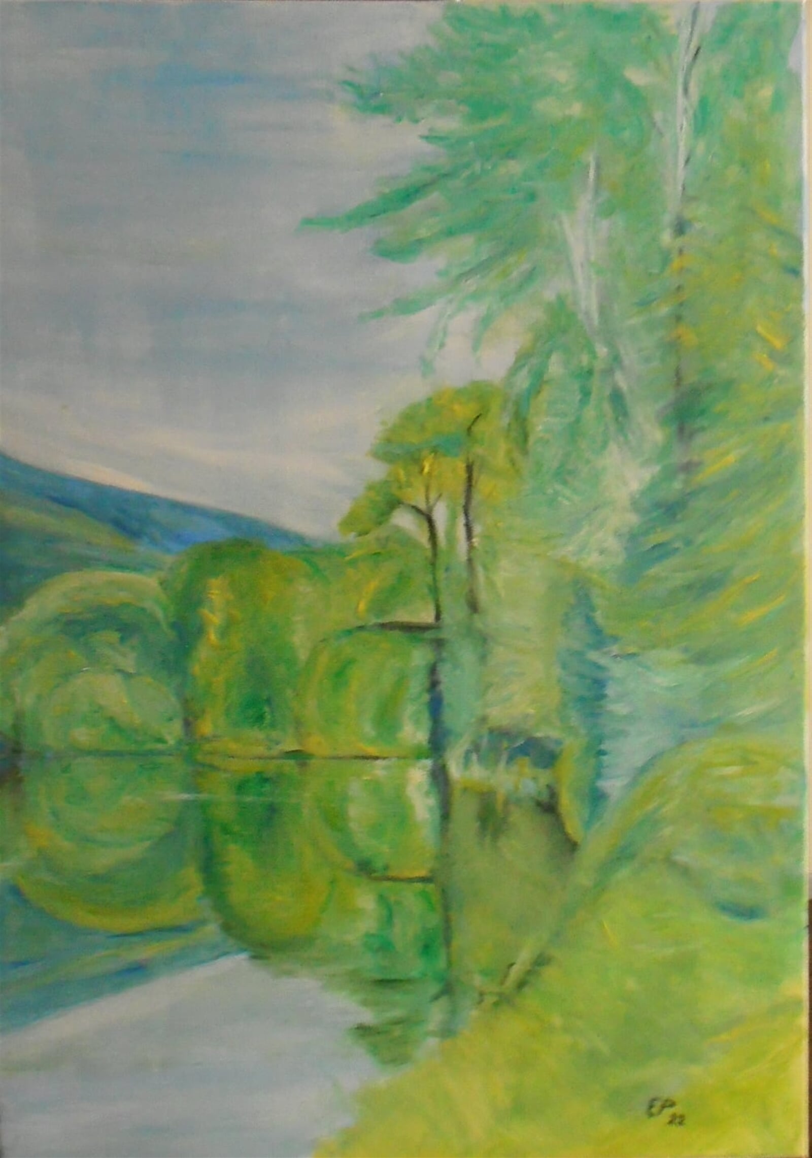 Eva Průšová: U Ohře, Klášterec n. Ohří, 70 × 50 cm