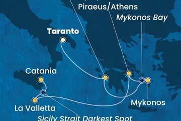 Costa Fascinosa - Řecko, Malta, Itálie (Taranto)