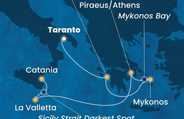 Costa Fascinosa - Řecko, Malta, Itálie (Taranto)