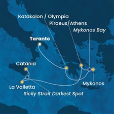 Costa Fascinosa - Řecko, Malta, Itálie (Taranto)
