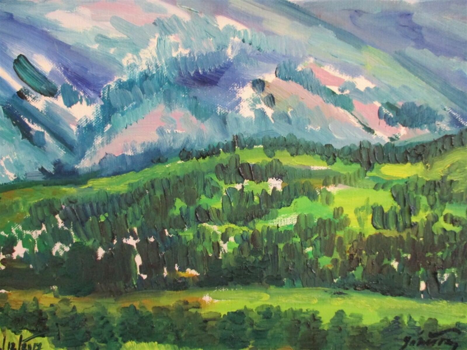 Jaroslava Jáněová: Lysá hora, 40 × 40 cm