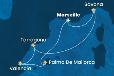 Costa Diadema - Francie, Itálie, Španělsko (z Marseille)