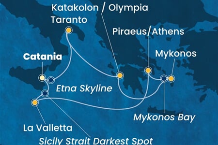 Costa Fascinosa - Itálie, Řecko, Malta (Catania)