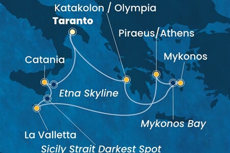 Costa Fascinosa - Řecko, Malta, Itálie (Taranto)