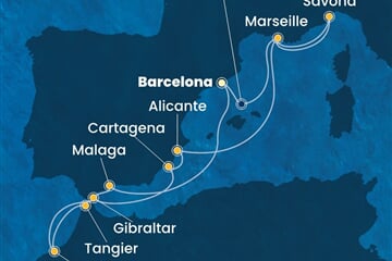 Costa Pacifica - Španělsko, Maroko, Velká Británie, Francie, Itálie (z Barcelony)
