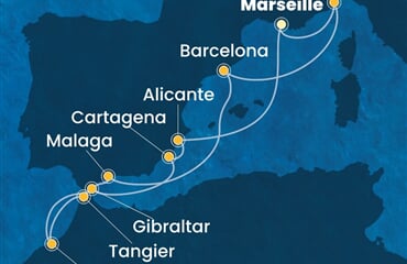 Costa Pacifica - Francie, Itálie, Španělsko, Maroko, Velká Británie (z Marseille)
