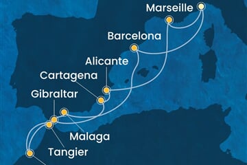 Costa Pacifica - Itálie, Španělsko, Maroko, Velká Británie, Francie (ze Savony)
