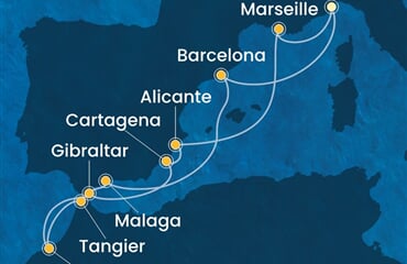 Costa Pacifica - Itálie, Španělsko, Maroko, Velká Británie, Francie (ze Savony)