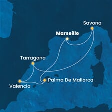 Costa Diadema - Francie, Itálie, Španělsko (z Marseille)