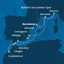 Costa Pacifica - Španělsko, Maroko, Velká Británie, Francie, Itálie (z Barcelony)
