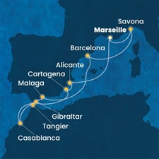 Costa Pacifica - Francie, Itálie, Španělsko, Maroko, Velká Británie (z Marseille)