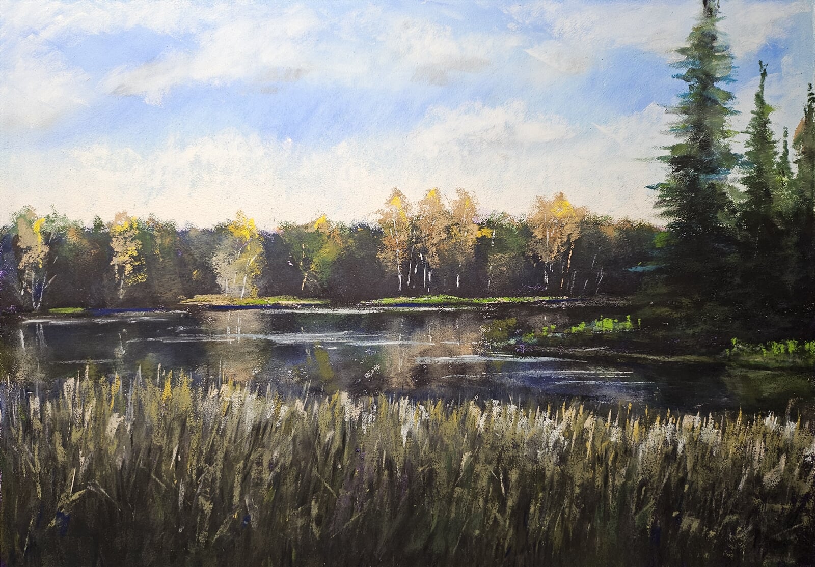 Pavel Flaška: Rybník Kukla, 25 × 35 cm
